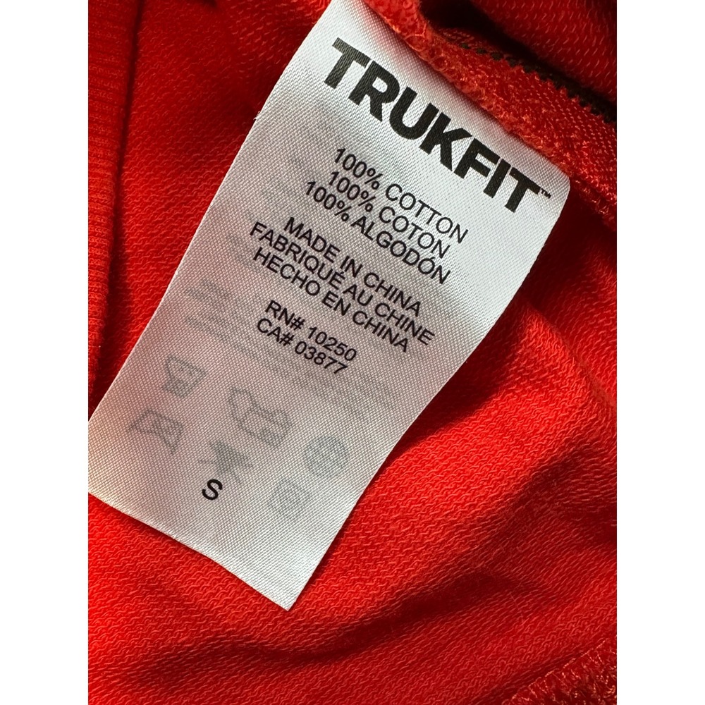 Trukfit‎ Sweatshirt Mens Small Red Praying Hands Graphic Side Zip All Over Print - Picture 10 of 15